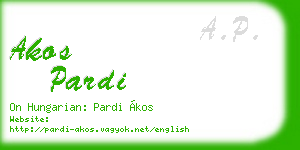 akos pardi business card